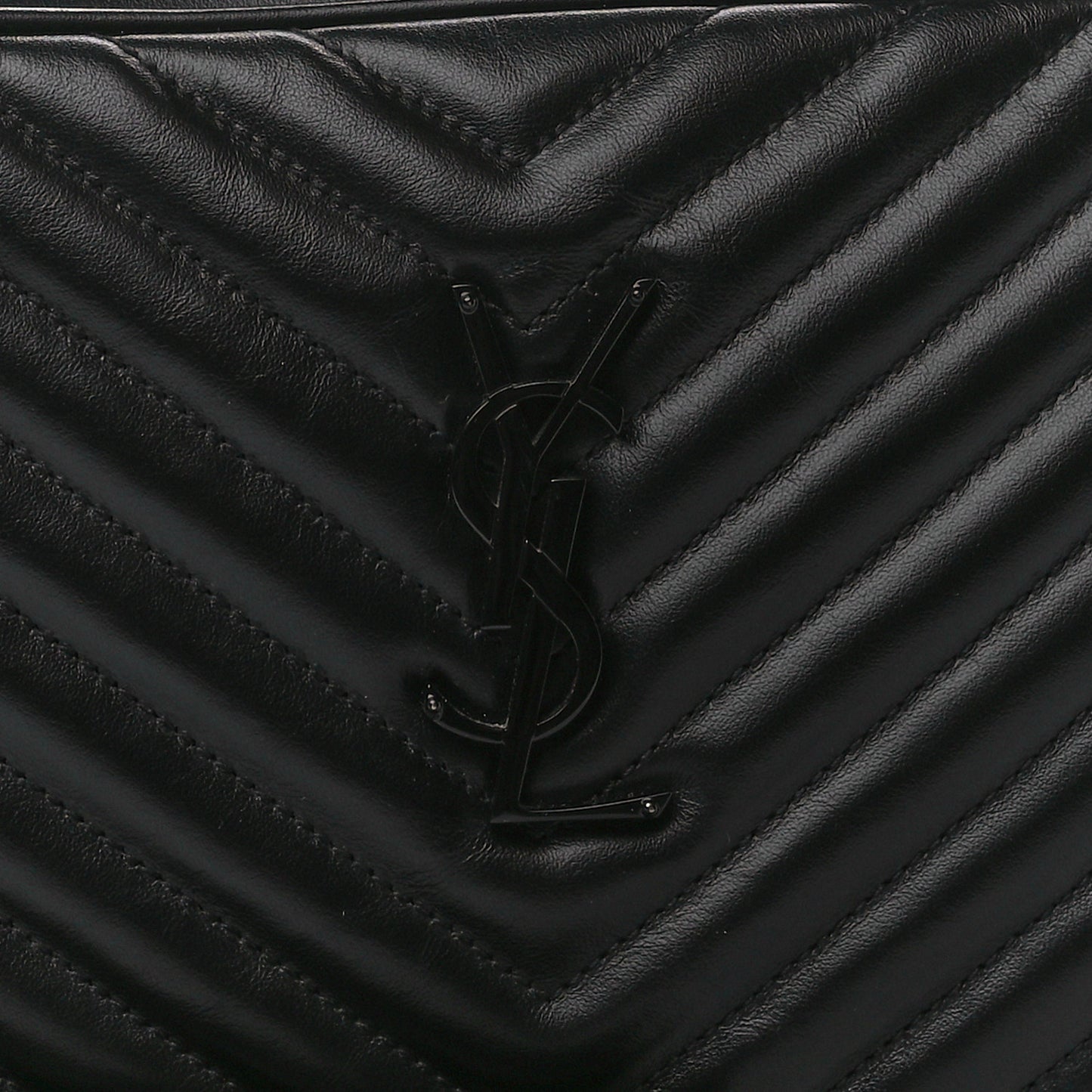 Calfskin Matelasse Monogram Monochrome Lou Camera Bag Black