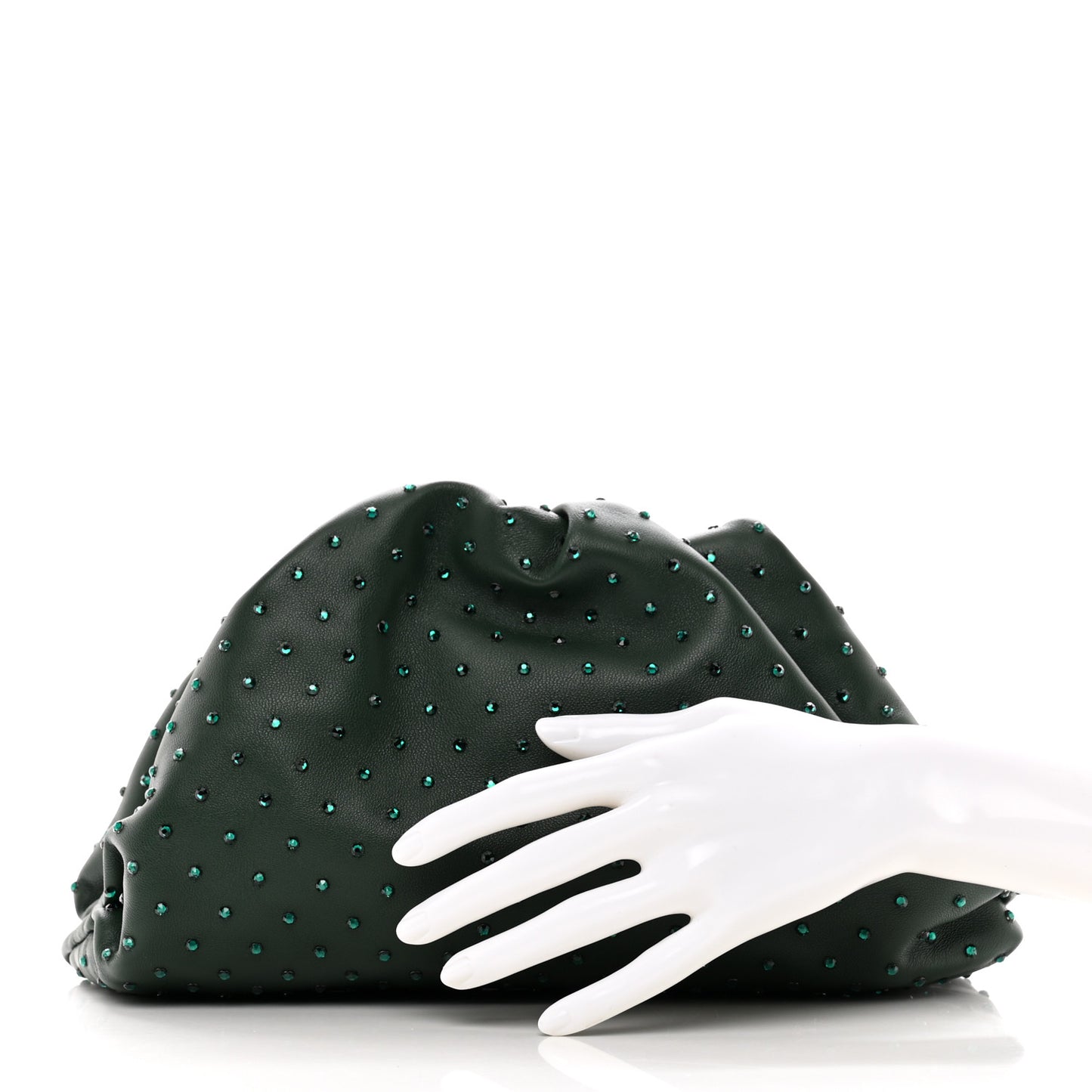 Nappa Crystal Embellished Teen Pouch Raintree
