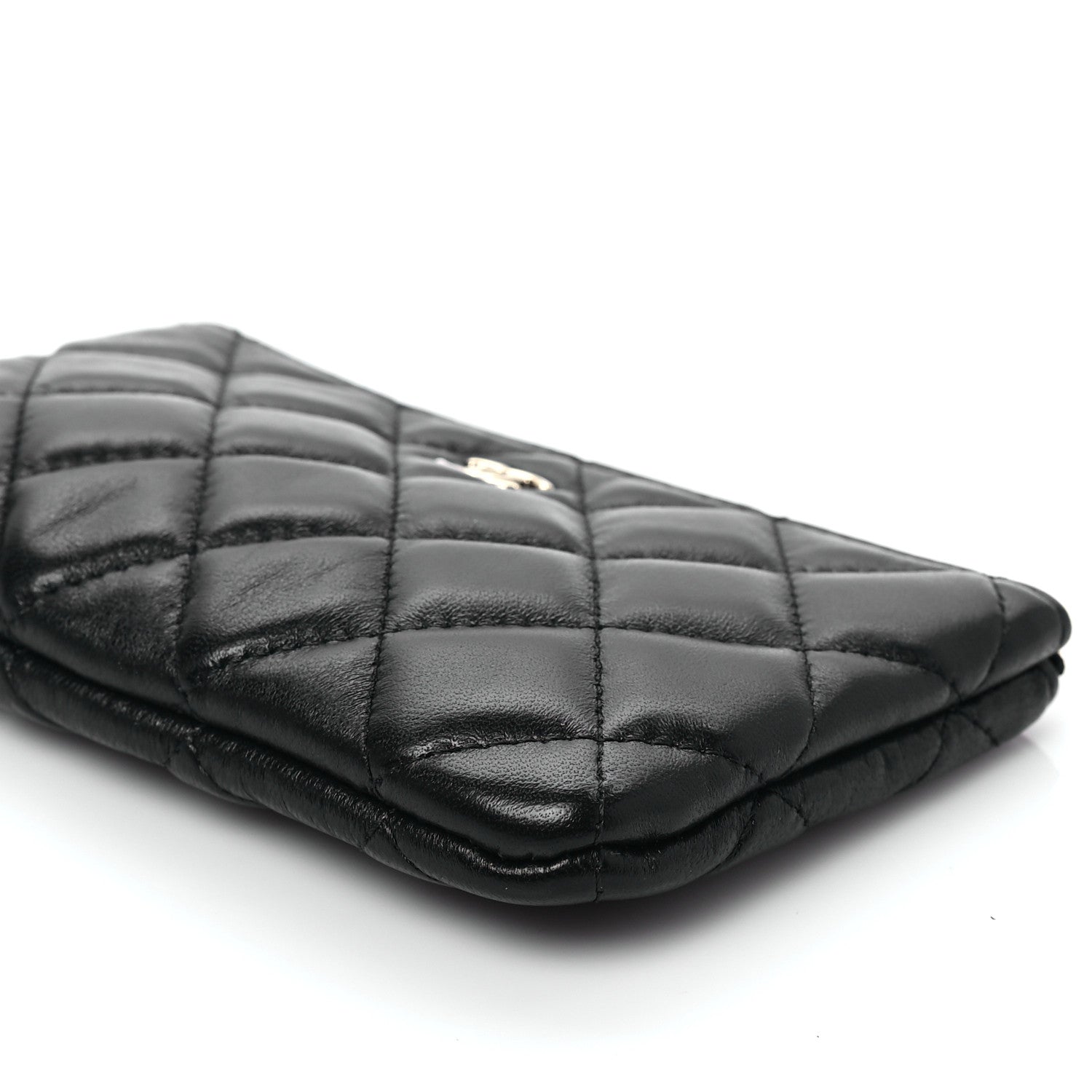 Chanel Lambskin Quilted Small No. 5 Cosmetic Case Black 9 of 9