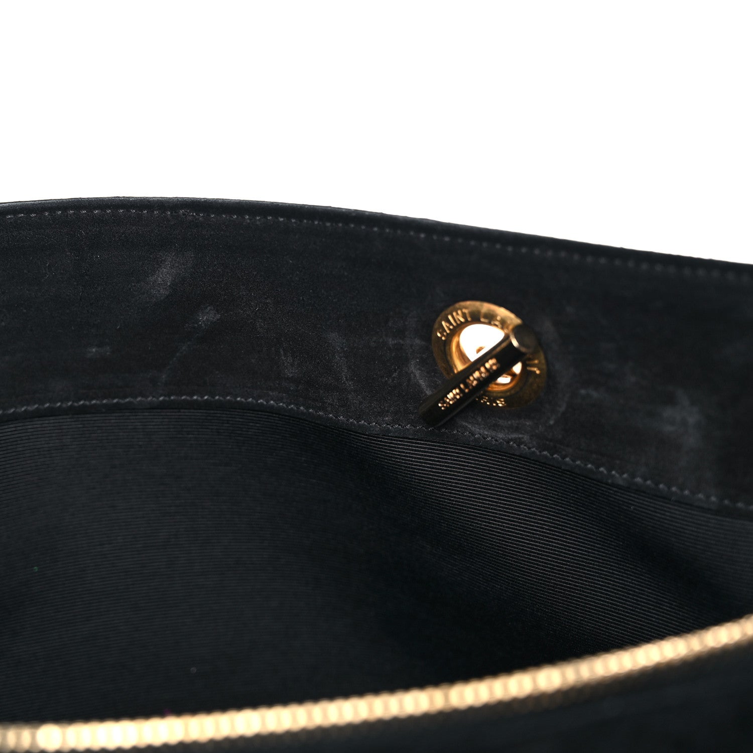 Saint Laurent Suede Monogram Cassandre Shopper Black 21 of 30
