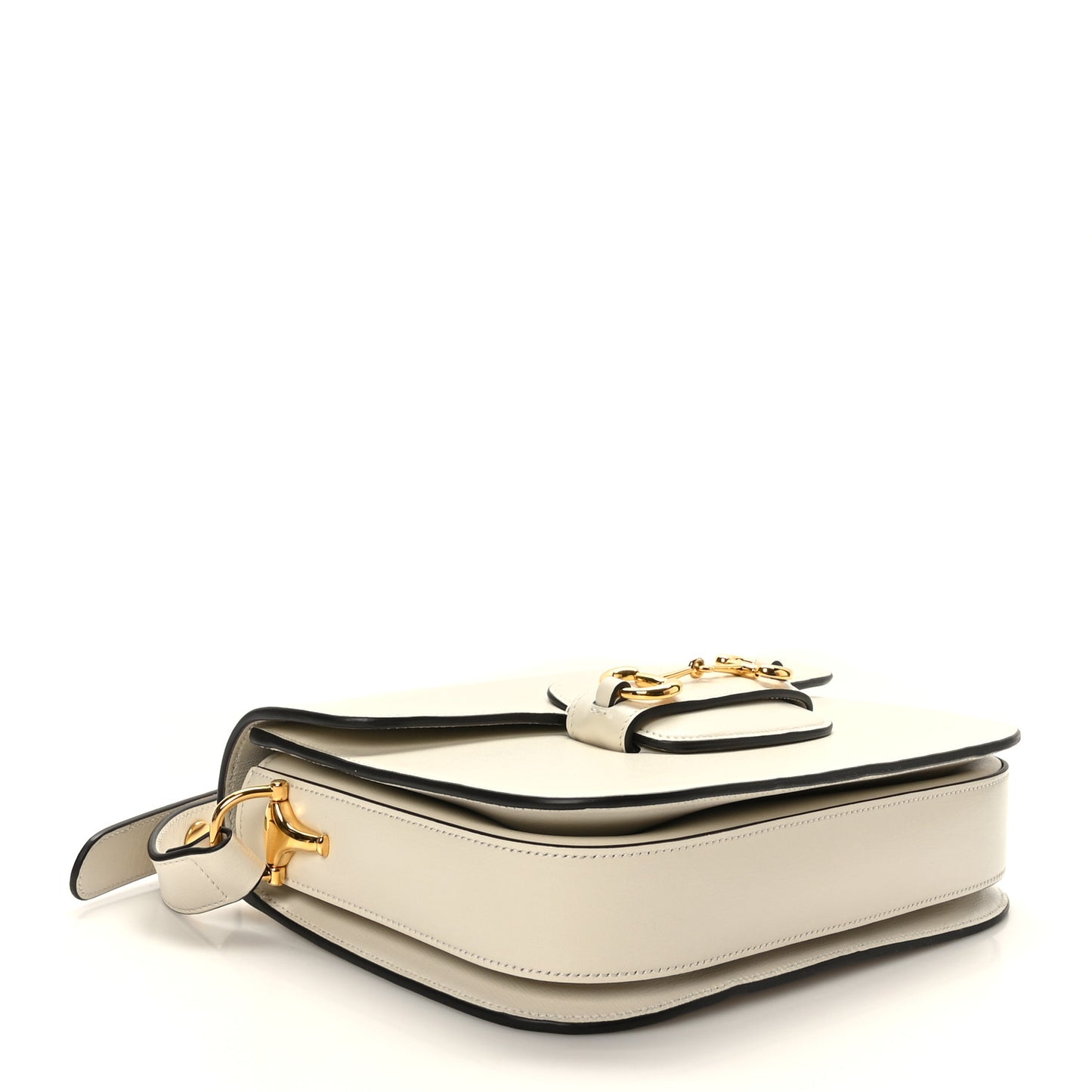 Azalea Calfskin Horsebit 1955 Shoulder Bag Mystic White