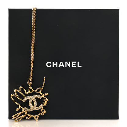 Chanel Metal Diamantes CC Pendant Necklace Gold 5 of 5