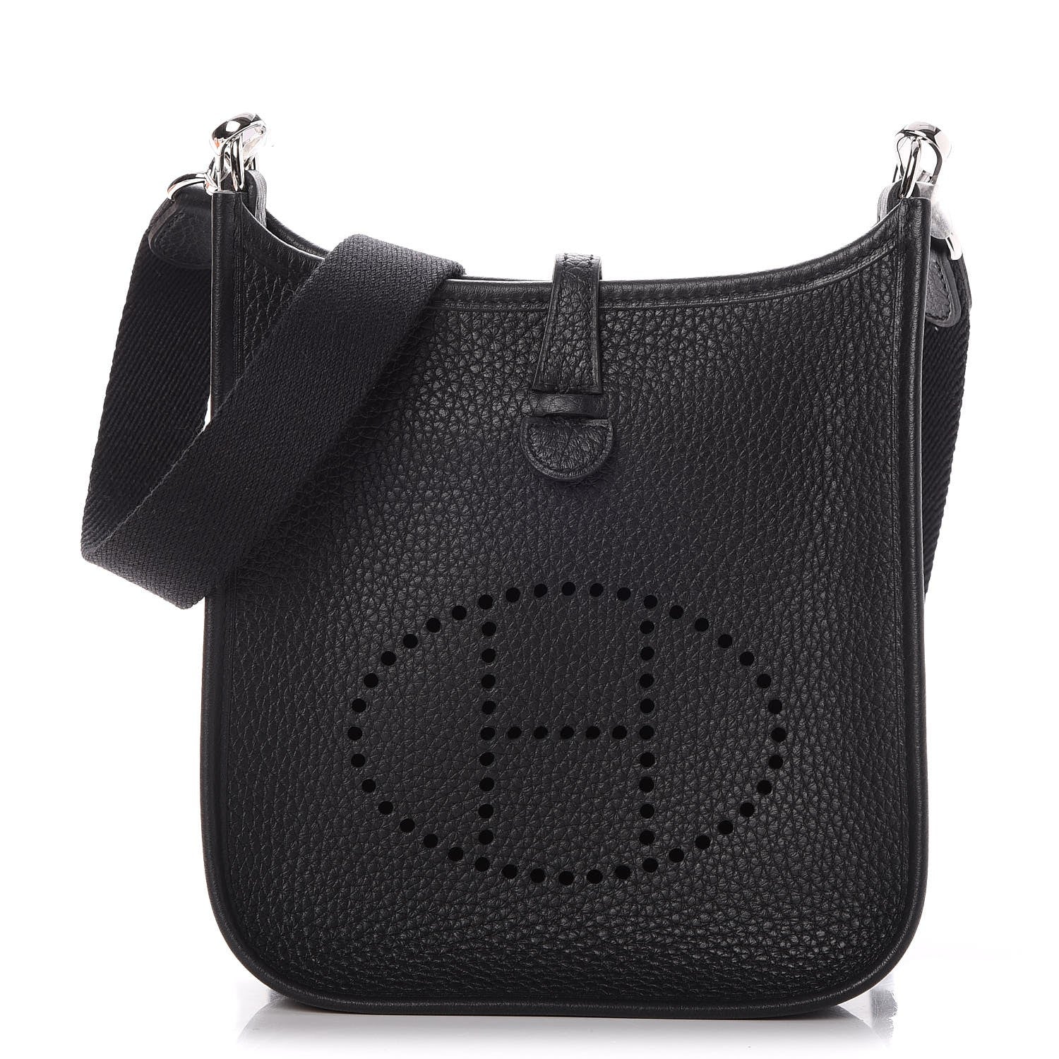 Hermes Taurillon Clemence Evelyne TPM Black 1 of 8
