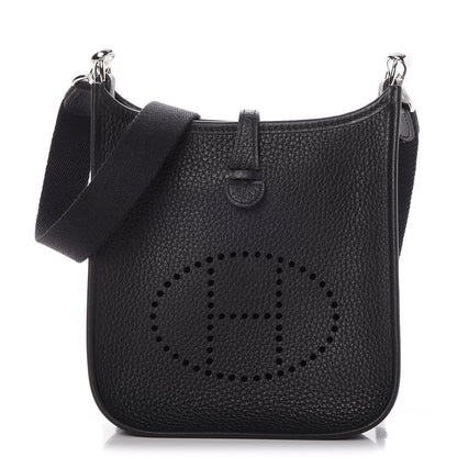 Hermes Taurillon Clemence Evelyne TPM Black 1 of 8