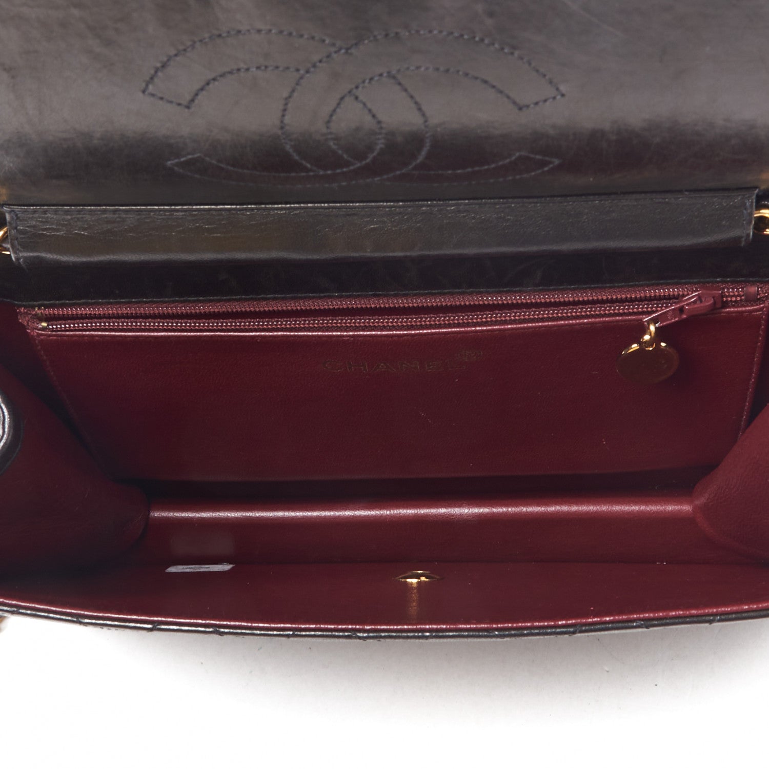 Chanel Lambskin Quilted Medium Single Flap Black 6 of 9