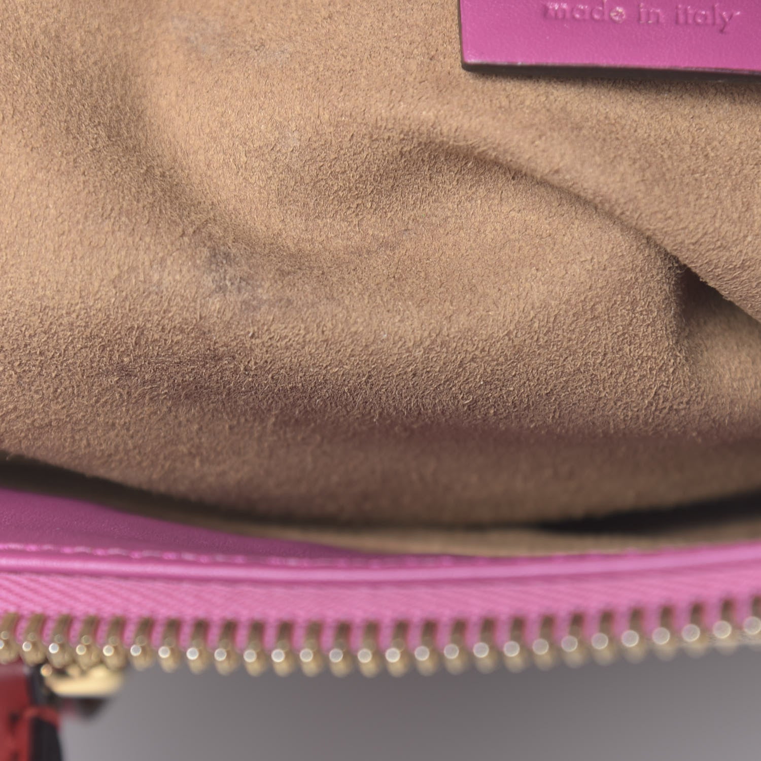 Gucci GG Supreme Monogram Moon Calfskin Small Zip Top Tote Beige Ebony Hibiscus Red New Rosette 11 of 13