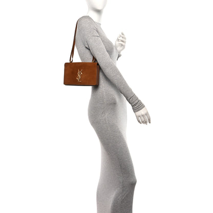 Saint Laurent Suede Small Dylan Snake Monogram Satchel Fox 2 of 12