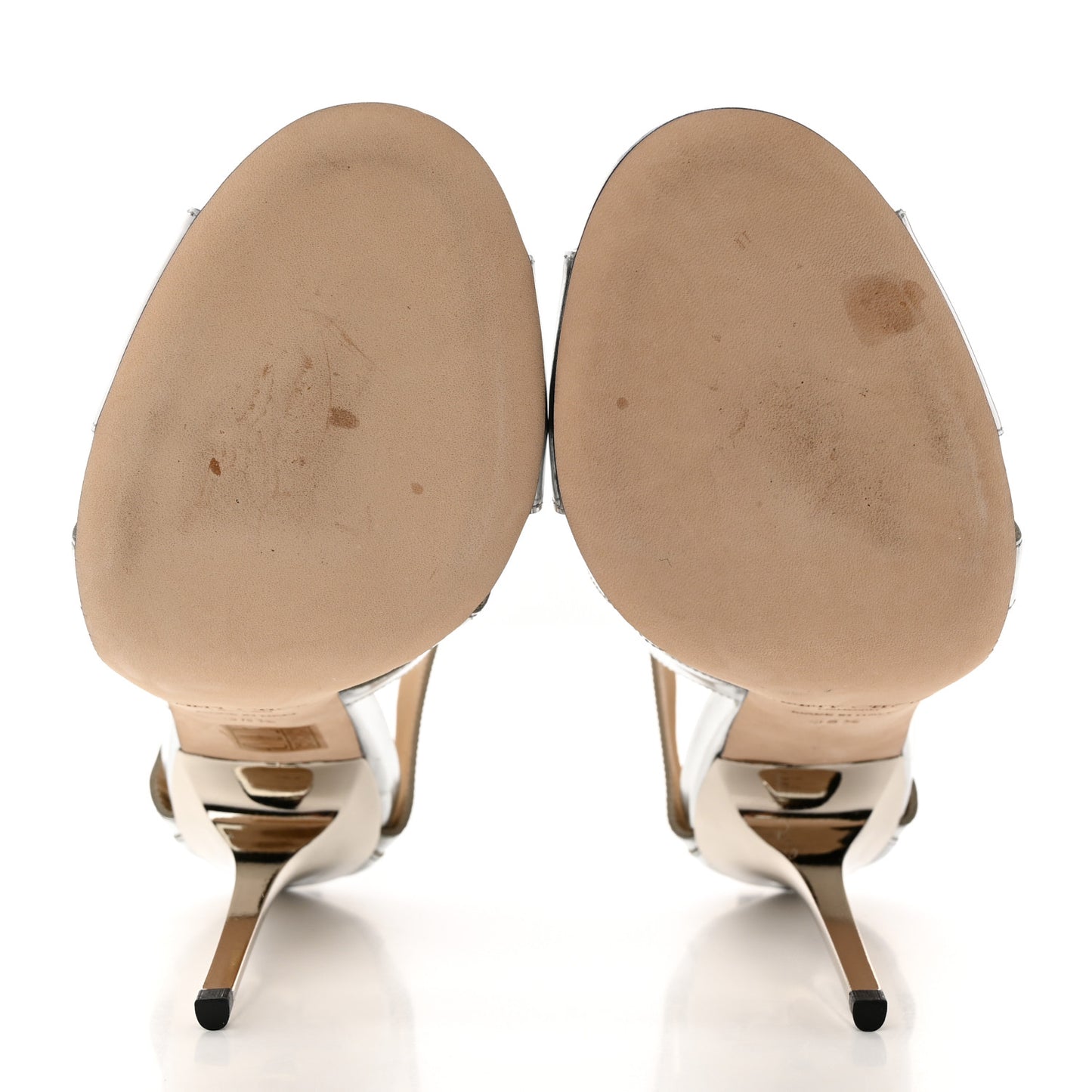 Mirror Calfskin Diffuse Pumps 38.5 Silver