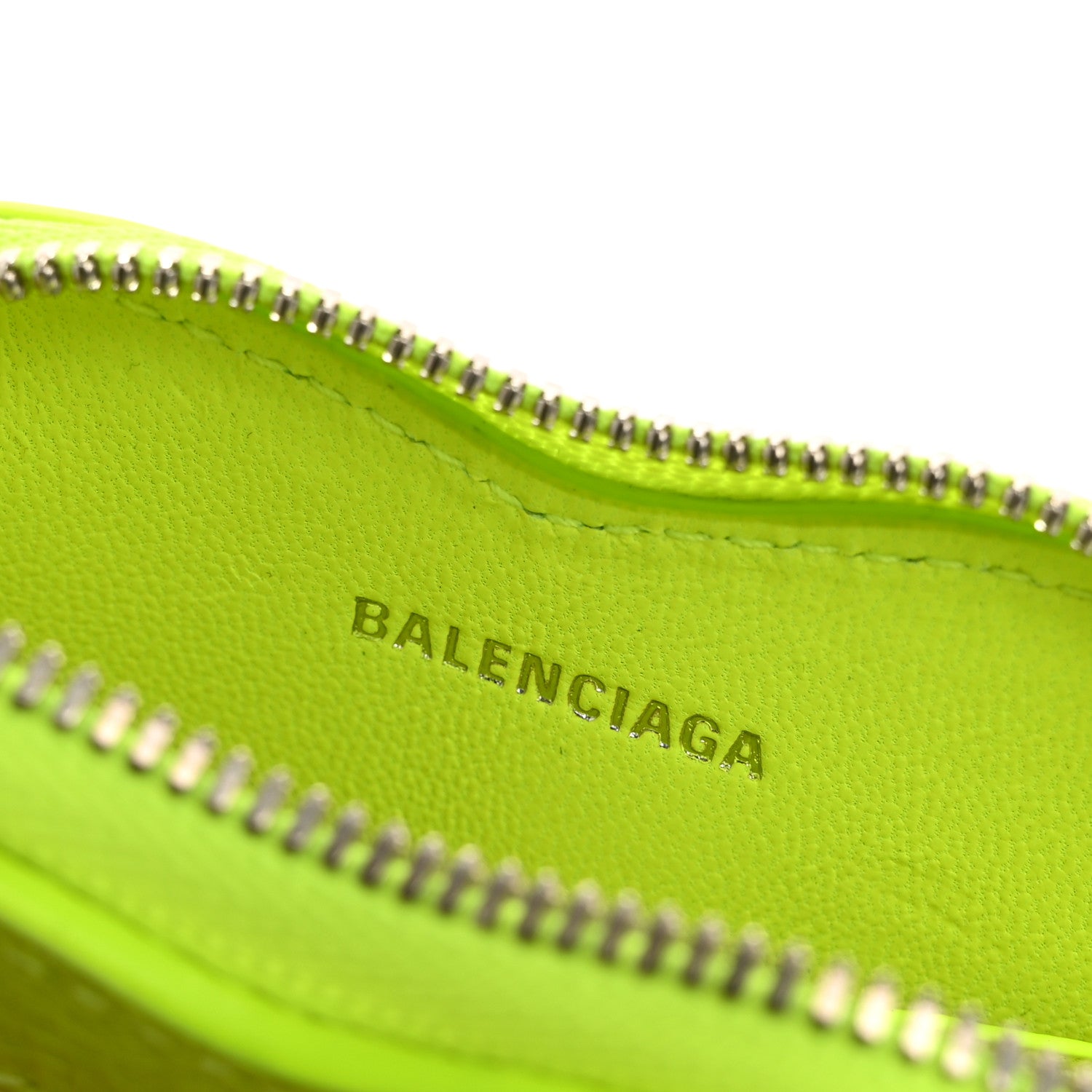 Balenciaga Agneau Le Cagole Clip On Card Mirror Fluo Yellow 11 of 16