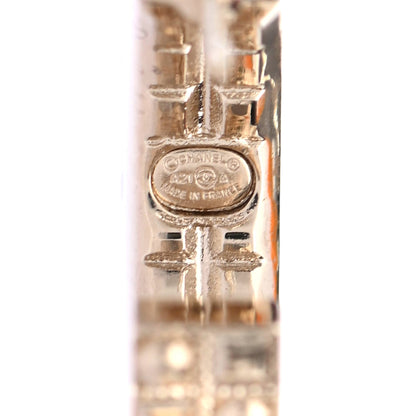 Chanel Crystal Pearl CC Drop Earrings Gold 4 of 4