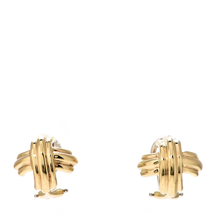 Tiffany 18K Yellow Gold Signature X Earrings 1 of 4
