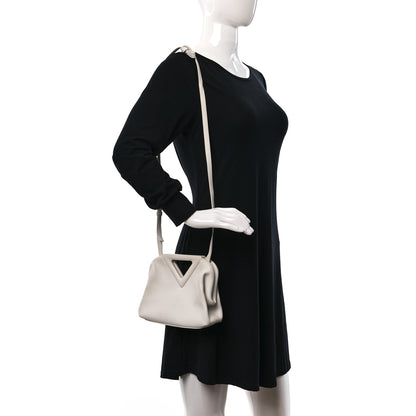 Bottega Veneta Calfskin Small The Point Triangle Bag Chalk 2 of 10