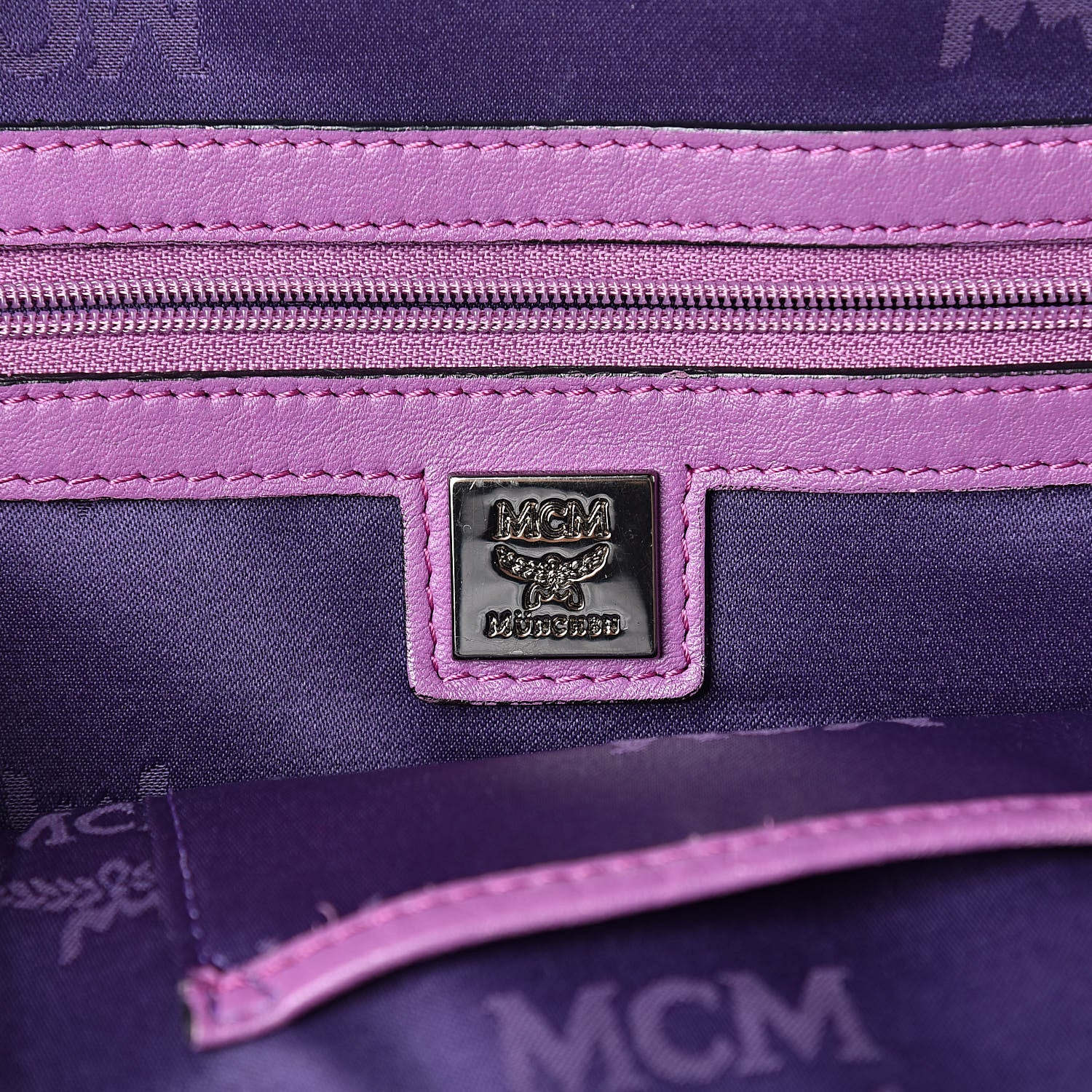 MCM Visetos Studded Medium Stark Backpack Purple 6 of 21