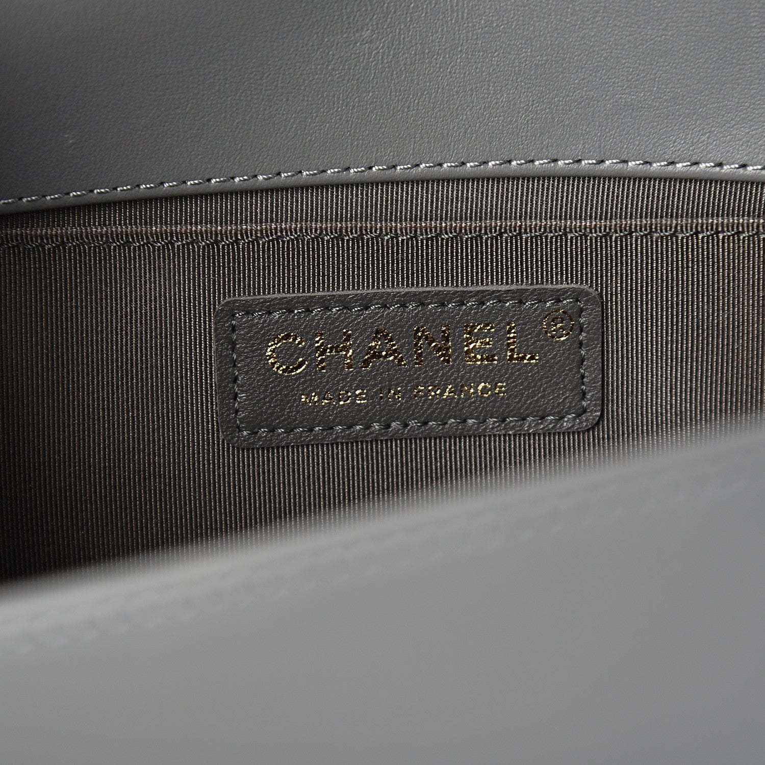 Chanel Calfskin Quilted Medium Boy Flap Grey 5 of 9