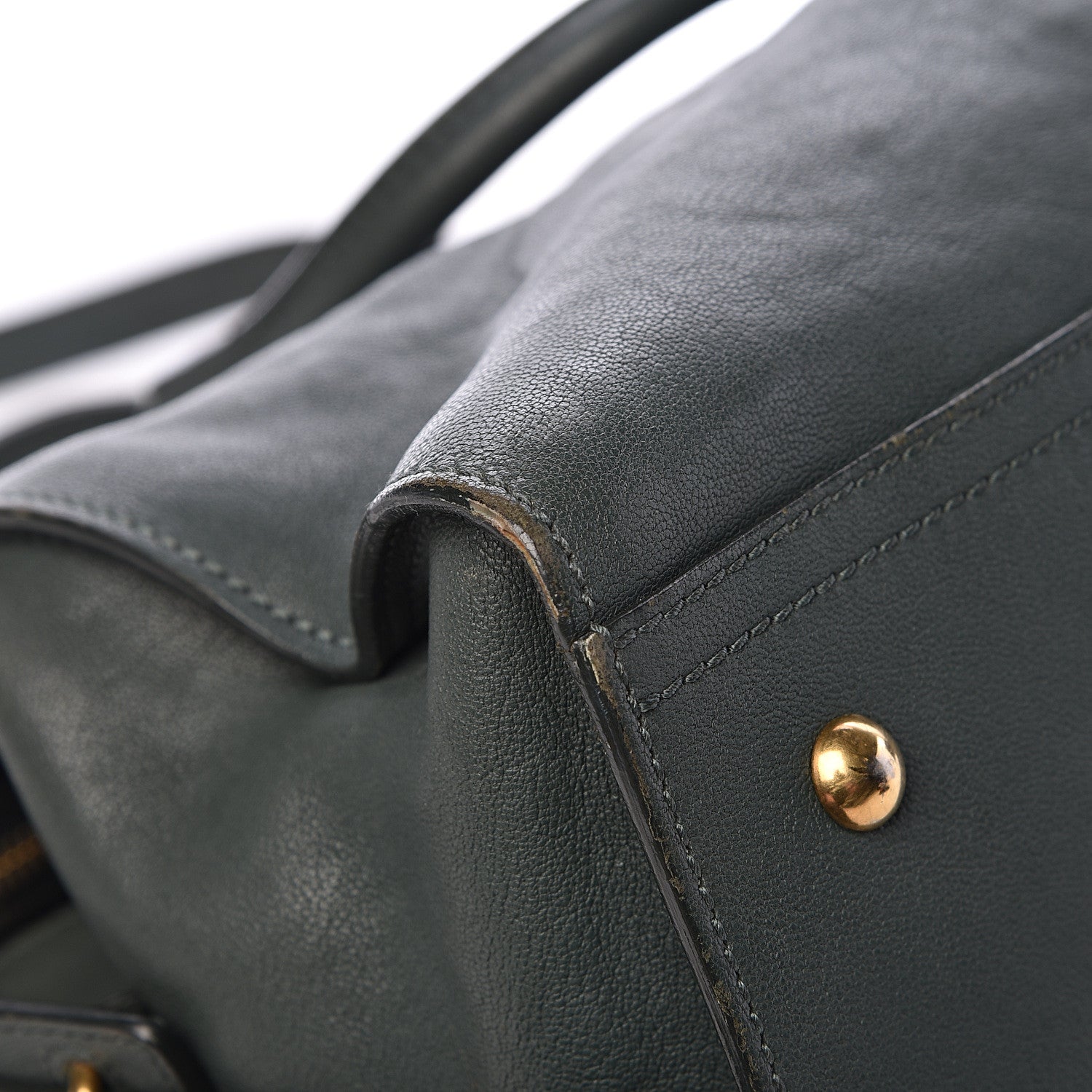Saint Laurent Sheepskin Small Cabas ChYc Dark Green 17 of 19