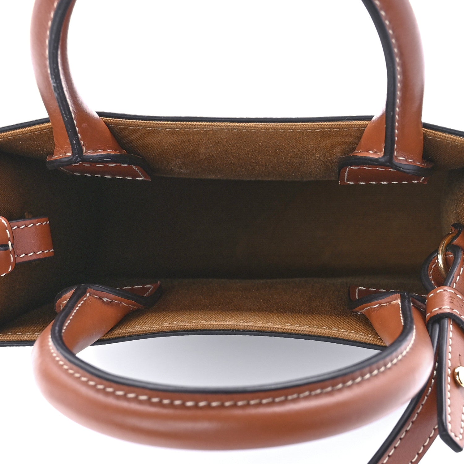 Celine Triomphe Canvas Calfskin Mini Vertical Cabas Tan 5 of 9