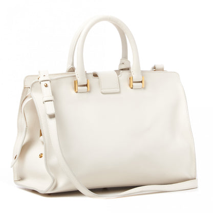 Saint Laurent Calfskin Small Classic Y Cabas White 3 of 16