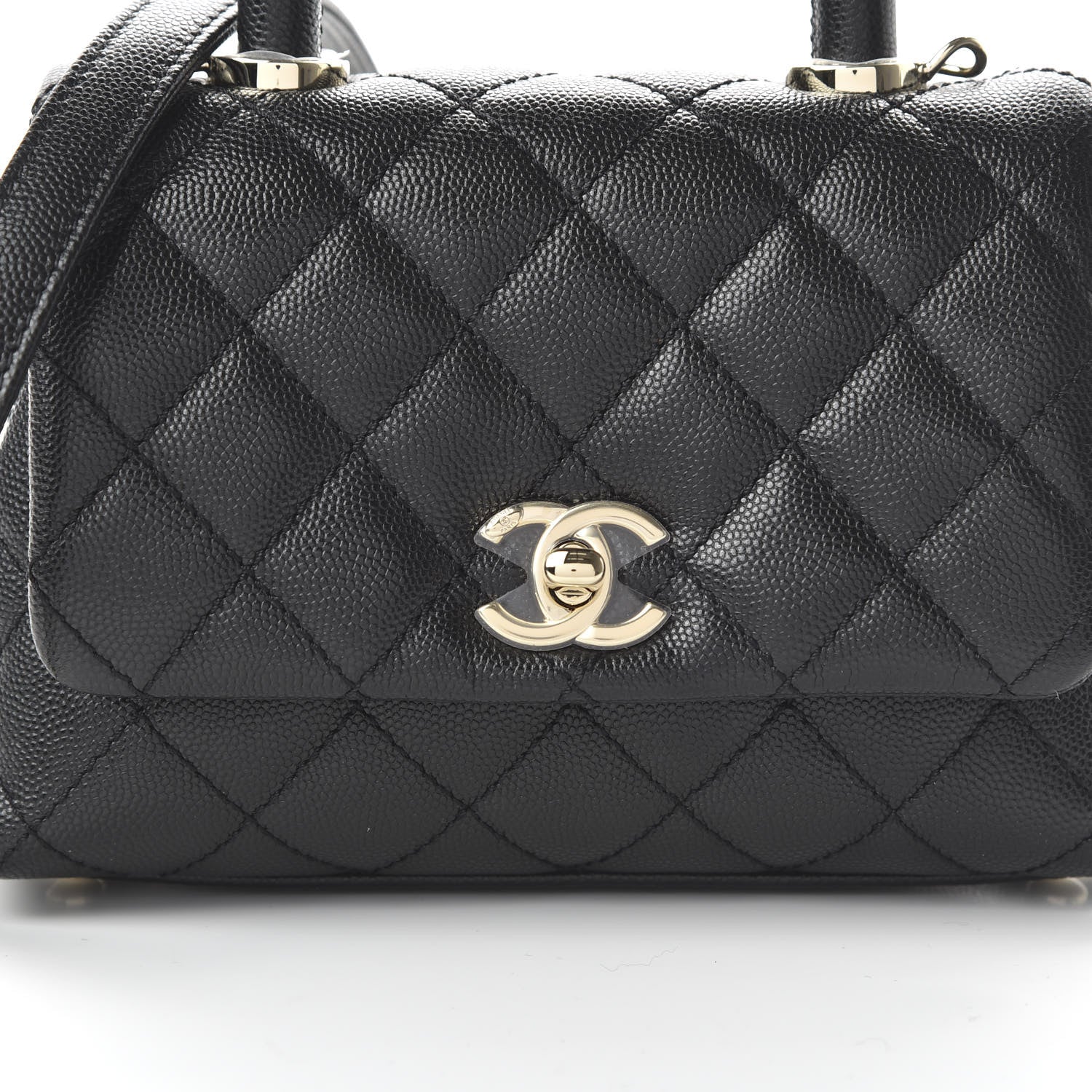 Chanel Caviar Quilted Extra Mini Coco Handle Flap Black 10 of 11
