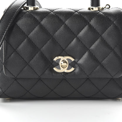 Chanel Caviar Quilted Extra Mini Coco Handle Flap Black 10 of 11