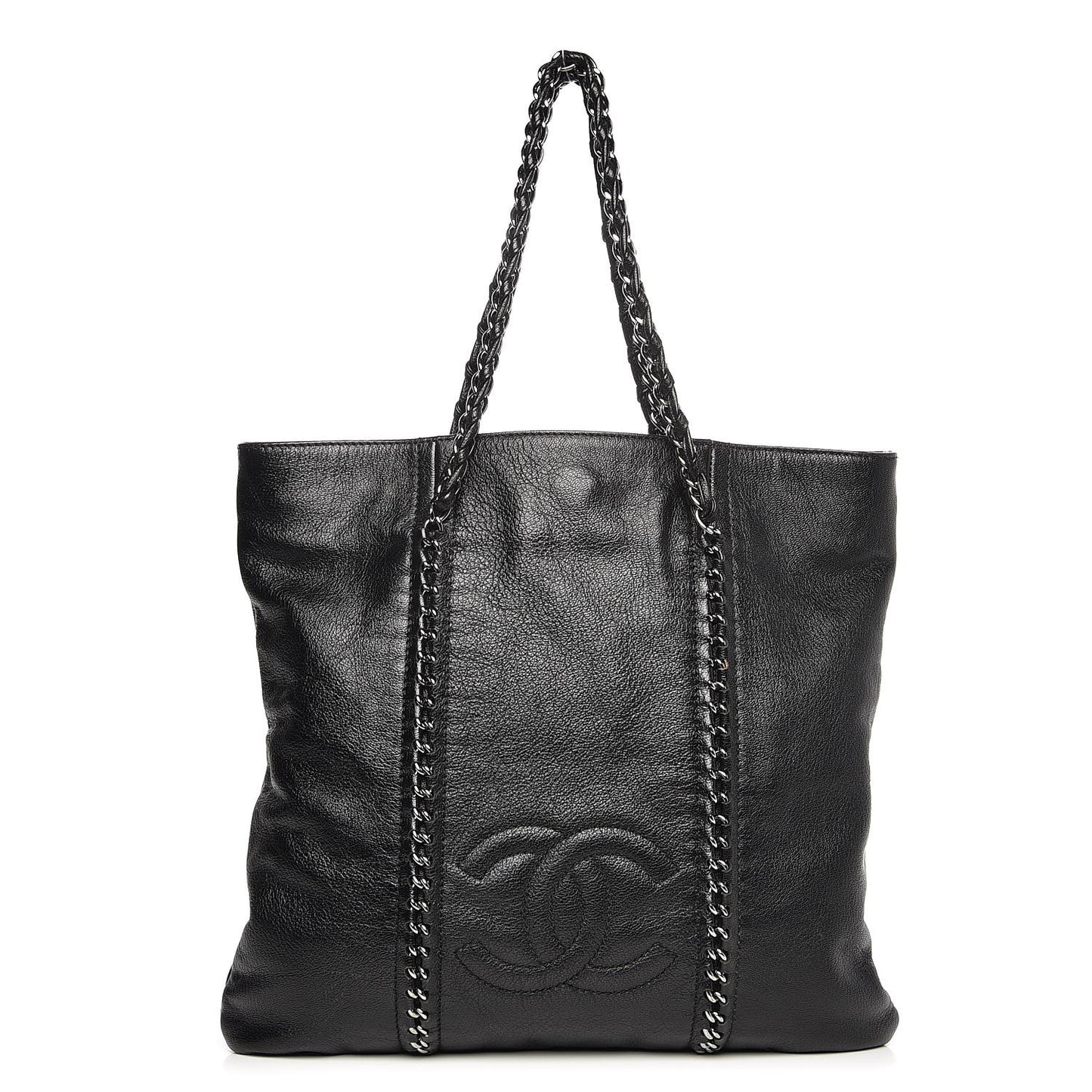 Deerskin Luxe Ligne Tote Black