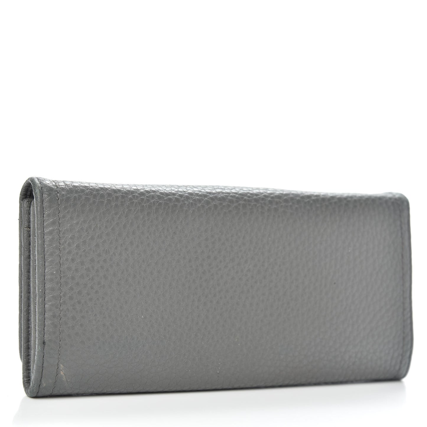 Vitello Daino Flap Continental Wallet Marmo