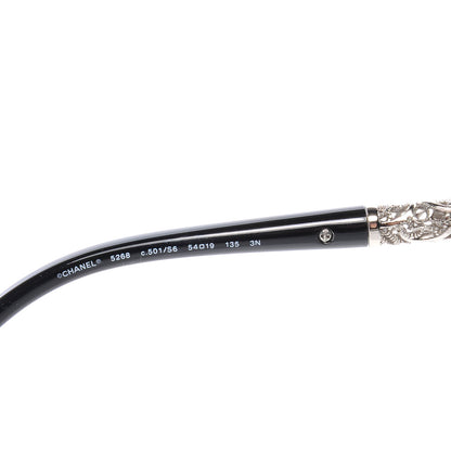Chanel Bijoux Exclusive Sunglasses 5268 Black Silver 4 of 5