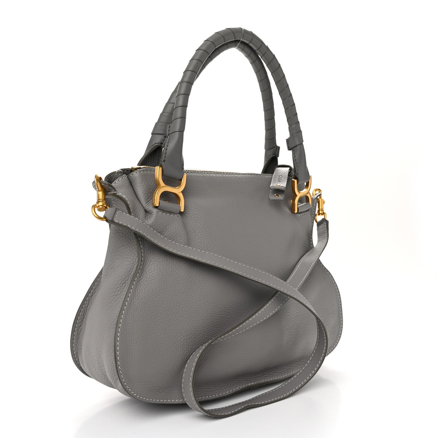 Chloe Calfskin Medium Marcie Satchel Cashmere Grey 3 of 10