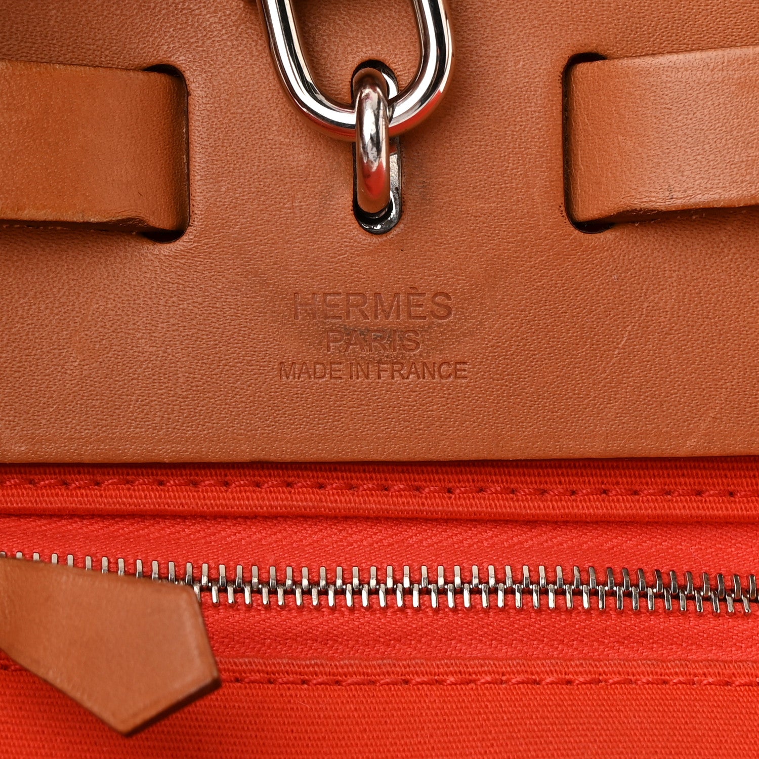 Hermes Toile Vache Hunter Herbag Zip 31 PM Orange Natural 7 of 20