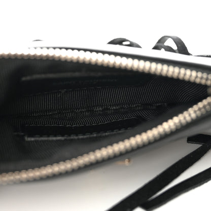 Saint Laurent Calfskin Monogram Small Fringe Key Pouch Black 5 of 9