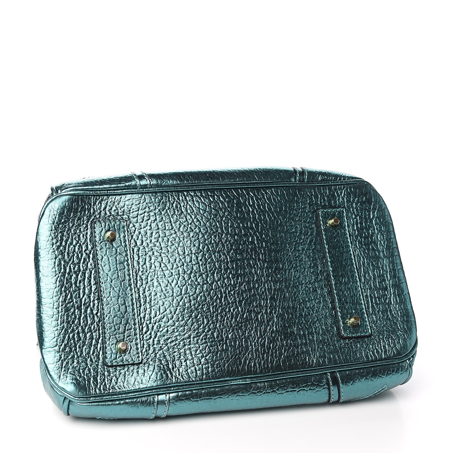 Burberry Metallic Calfskin Blaze Satchel Petrol Blue 4 of 12