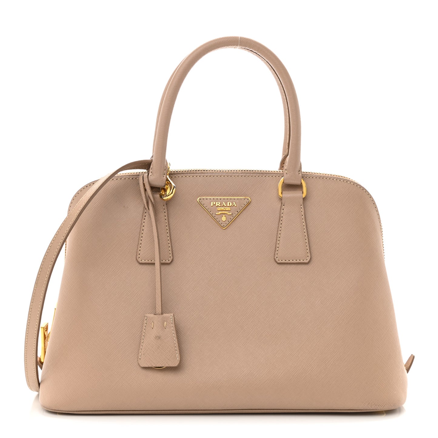 Saffiano Lux Medium Promenade Tote Cammeo