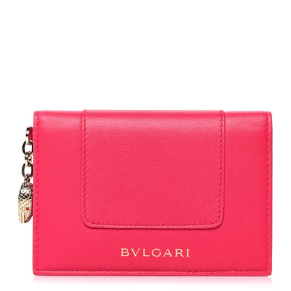 Bulgari Serpenti Calfskin Card Case Fuchsia Pink 1 of 10