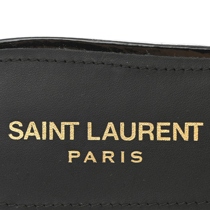 Saint Laurent Vitello Vernice Nu Pied 05 Sandal 39.5 Black 7 of 10