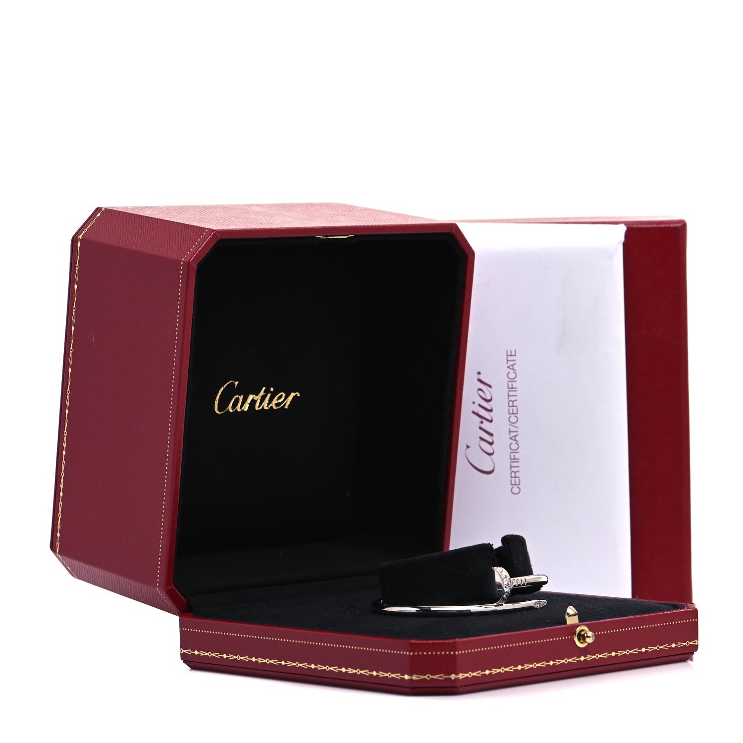 Cartier 18K White Gold Diamond Juste Un Clou Bracelet 15 5 of 5