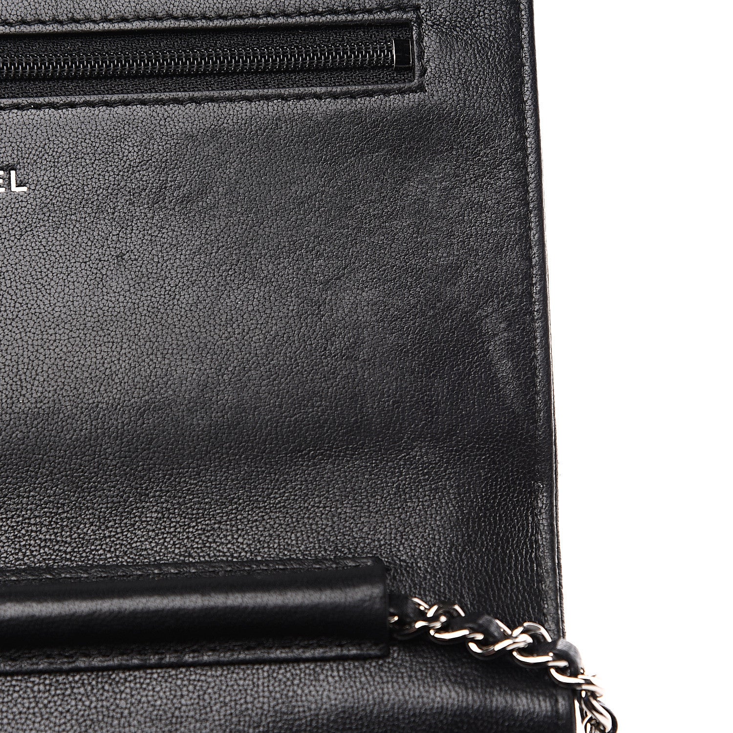 Chanel Sheepskin Quilted Mademoiselle Vintage Wallet On Chain WOC Black 9 of 15