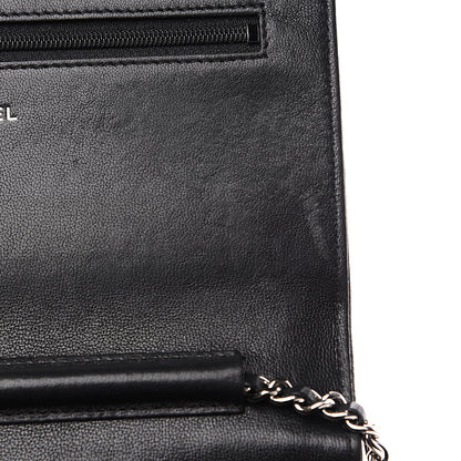 Chanel Sheepskin Quilted Mademoiselle Vintage Wallet On Chain WOC Black 9 of 15