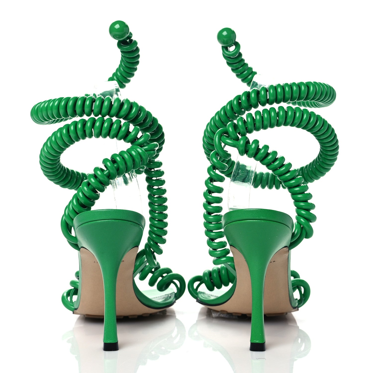 Bottega Veneta Rubber Wire Nappa Stretch 90mm Sandals 38 Grass 5 of 9