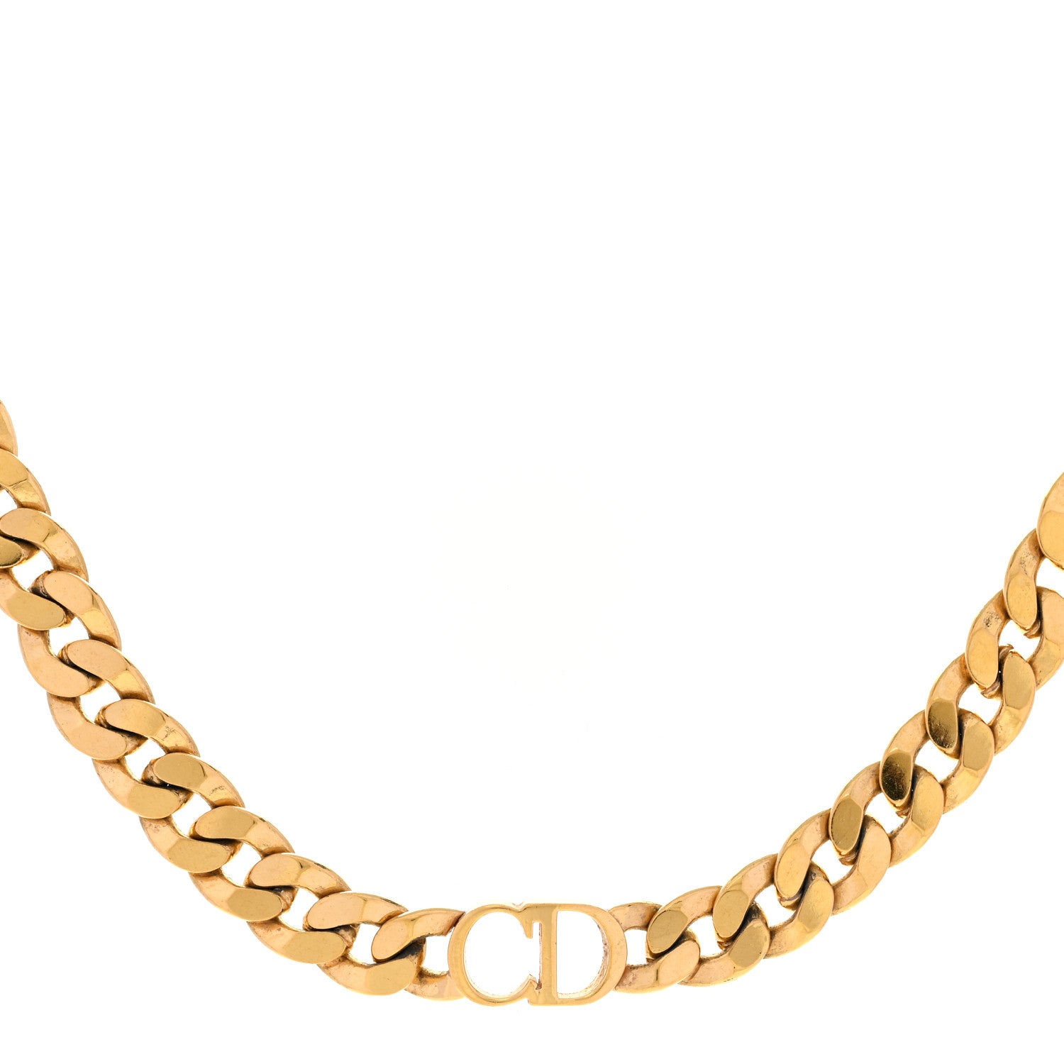 Christian Dior Danseuse Etoile Chain Choker Necklace Gold 1 of 6