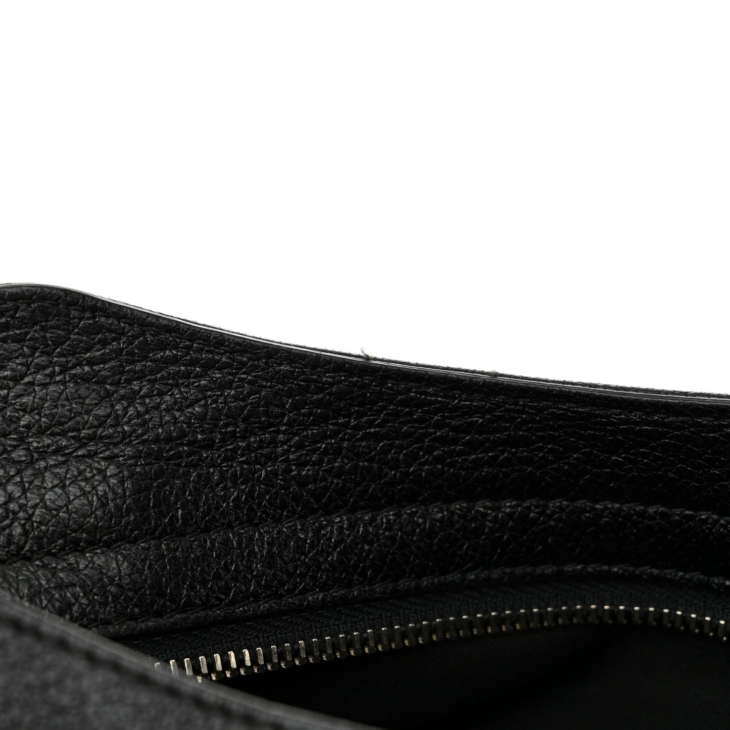 Chevre Silver Metallic Edge Hardware Velo Black