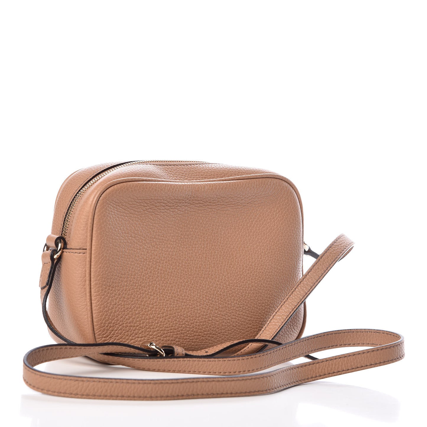 Pebbled Calfskin Small Soho Disco Bag Camelia