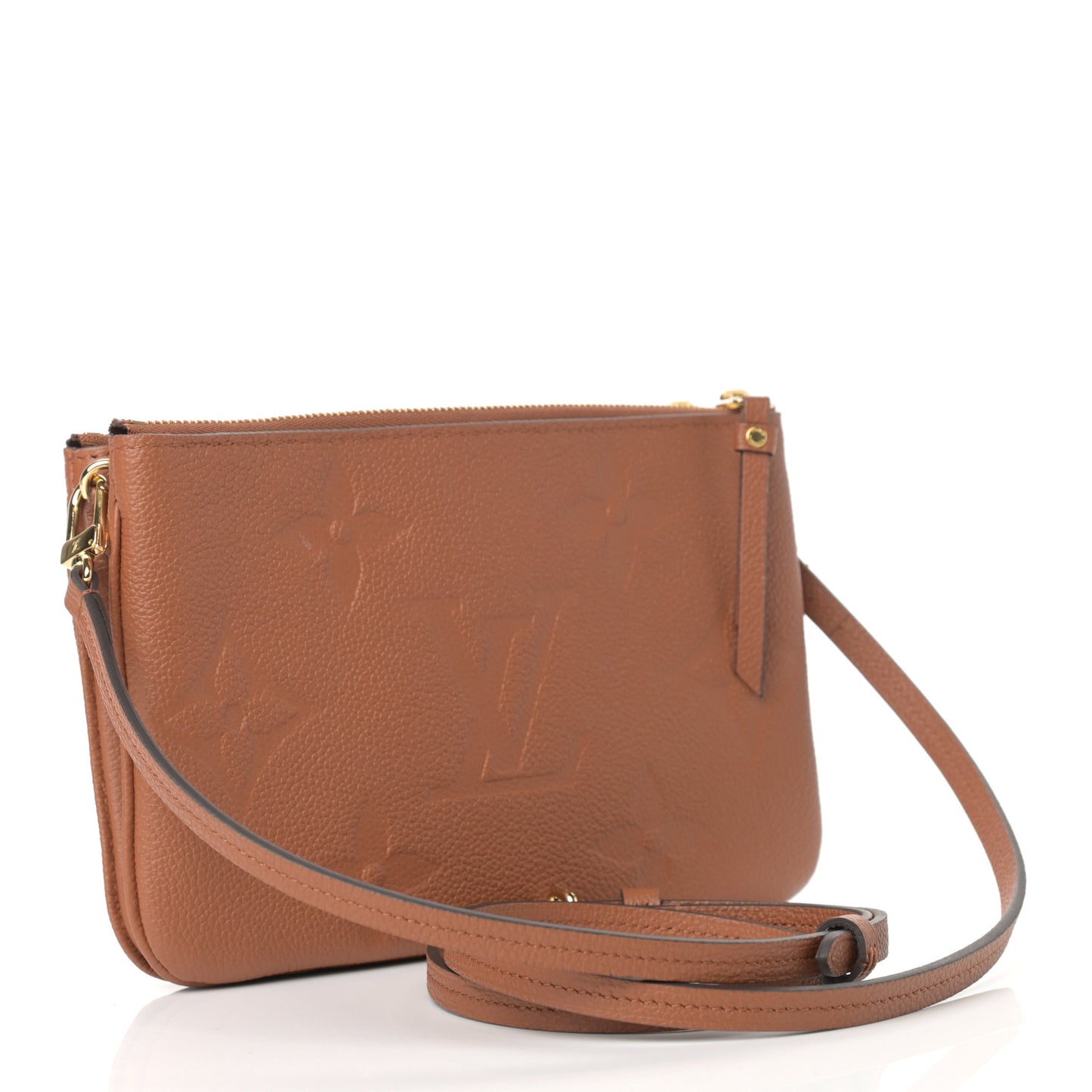 Empreinte Monogram Giant Double Zip Pochette Caramel