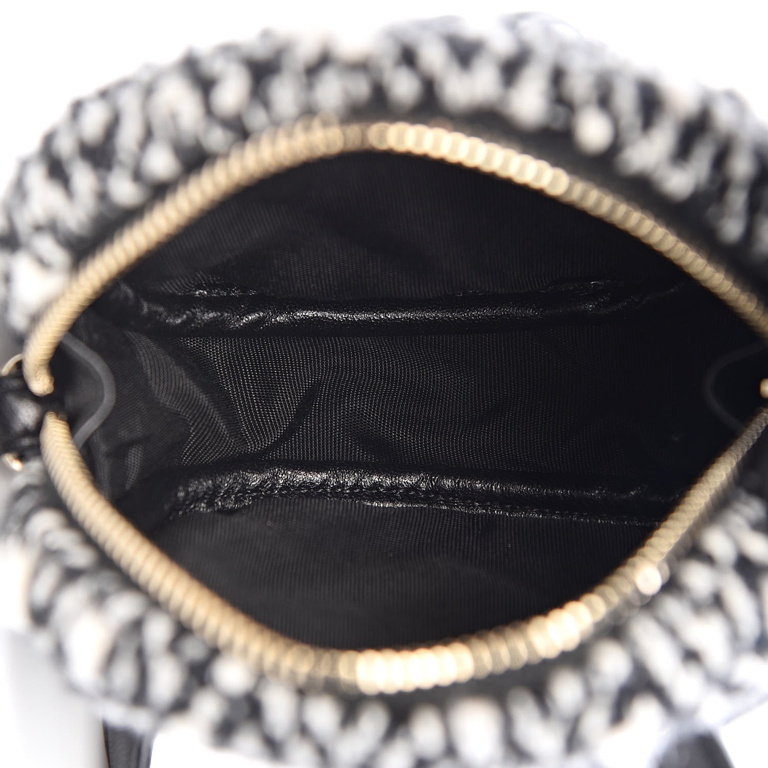 Chanel Tweed Lambskin Quilted Waist Bag With Coin Purse Black 6 of 15