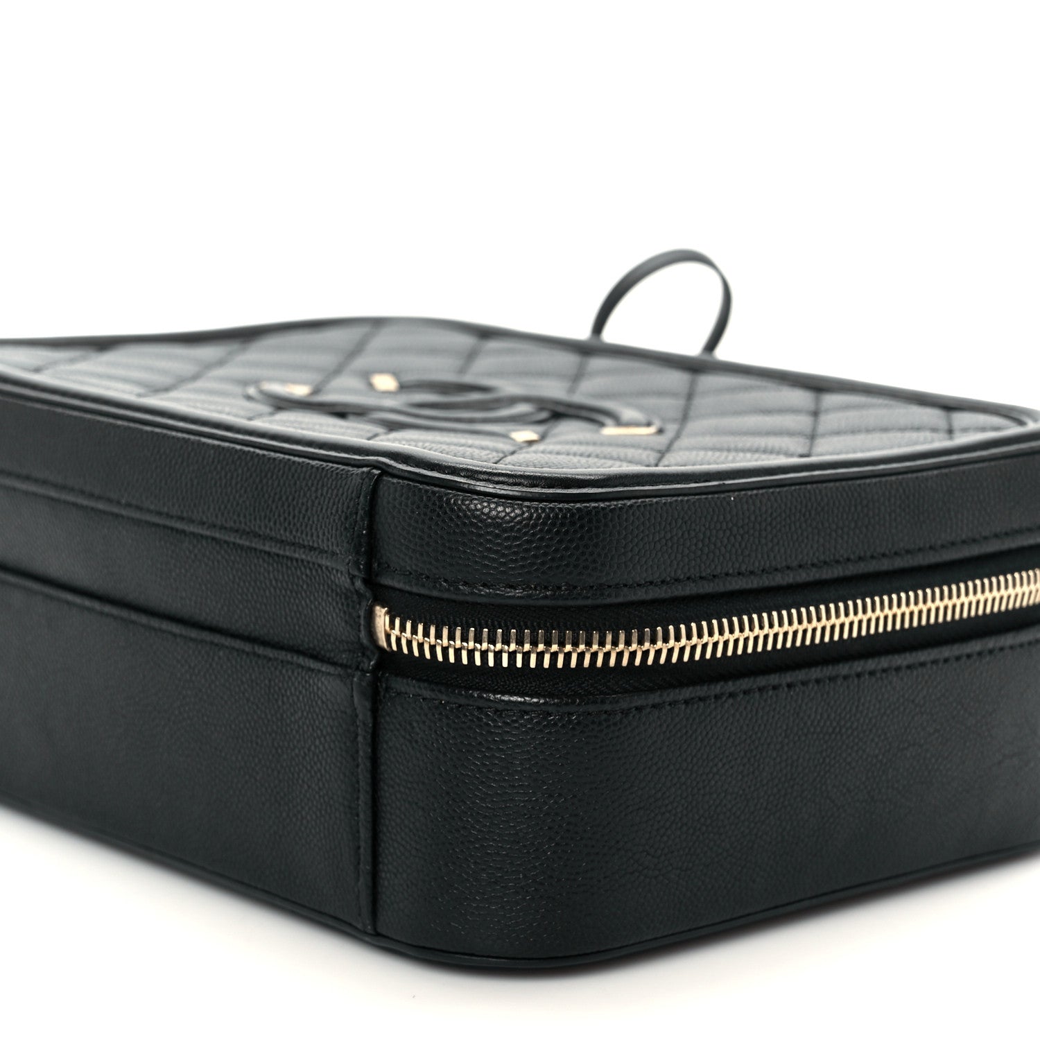 Chanel Caviar Quilted Medium CC Filigree Vanity Case Black 10 of 11
