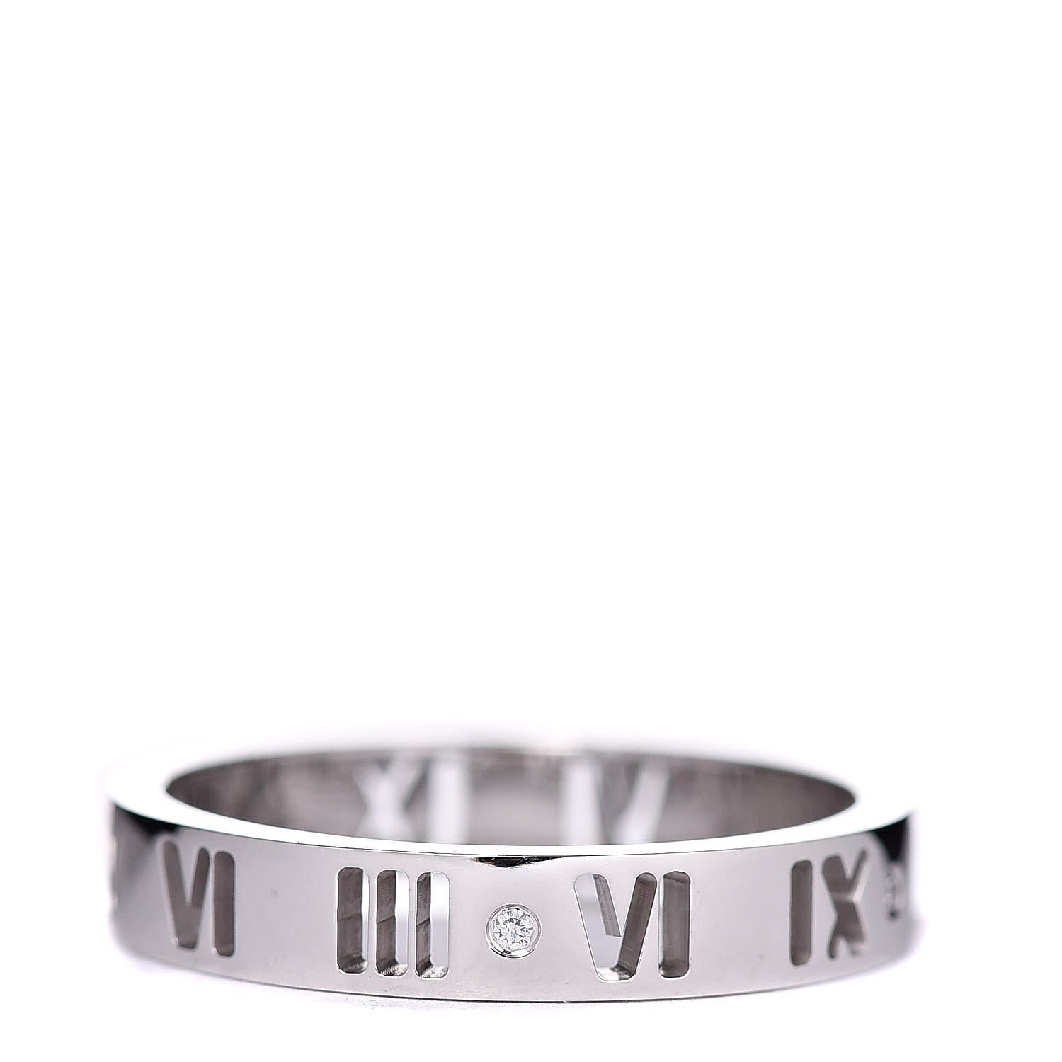 Tiffany 18K White Gold Diamond Atlas Pierced Ring 53 6.25 5 of 5