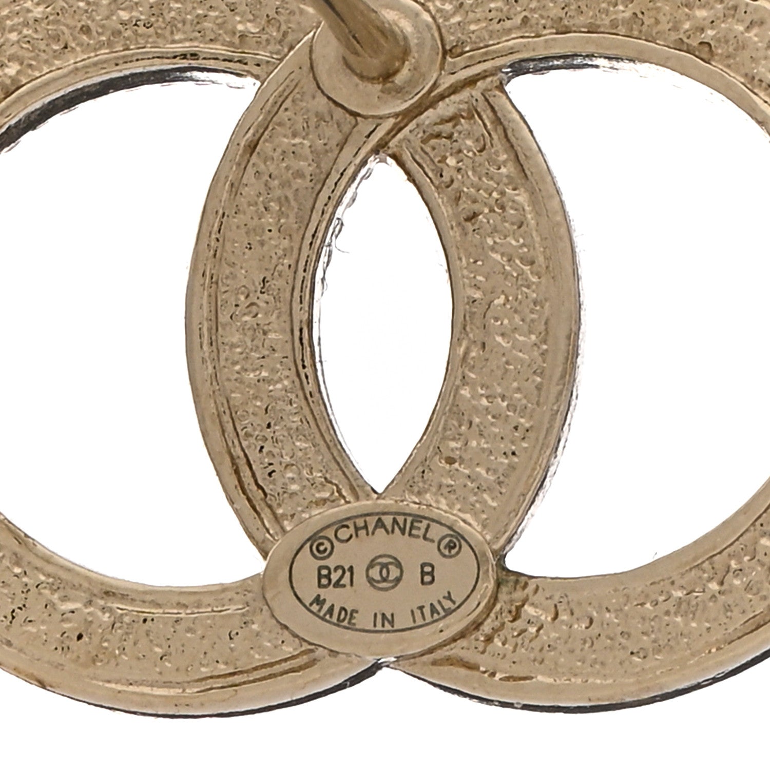 Chanel Crystal CC Earrings Light Gold 4 of 4