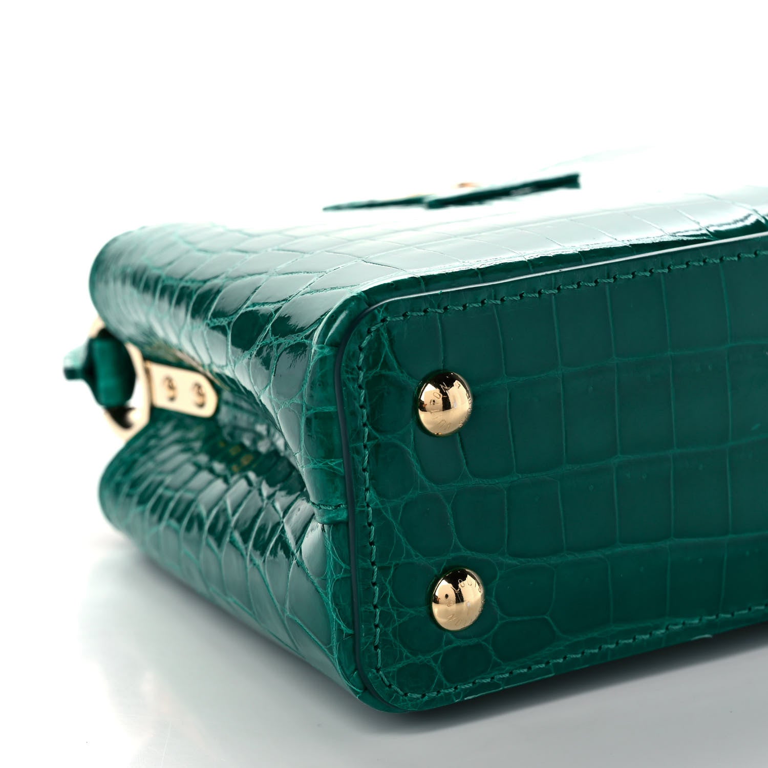 Louis Vuitton Crocodile Capucines Mini Emeraude 8 of 12