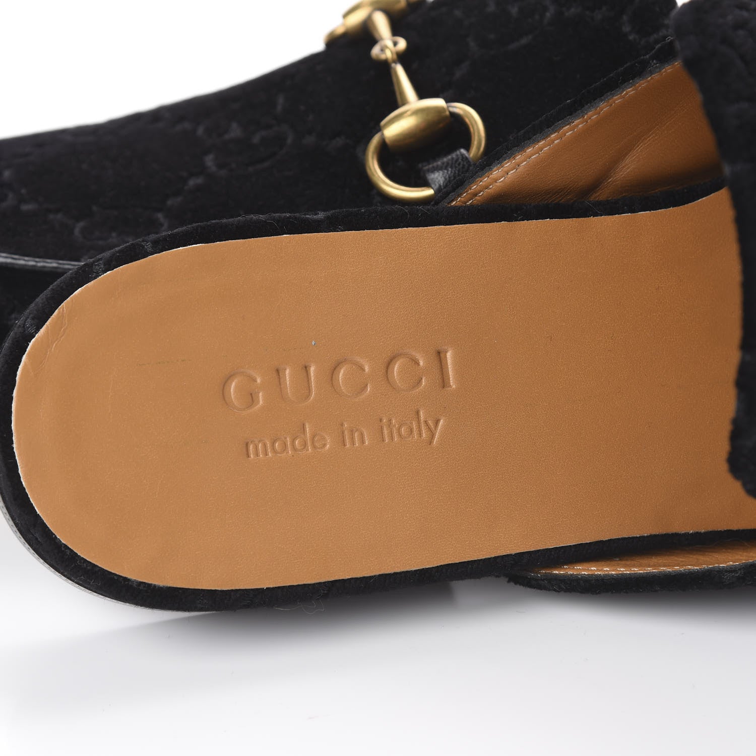 Gucci Velvet GG Monogram Mens Princetown Slippers 8.5 Black 8 of 14