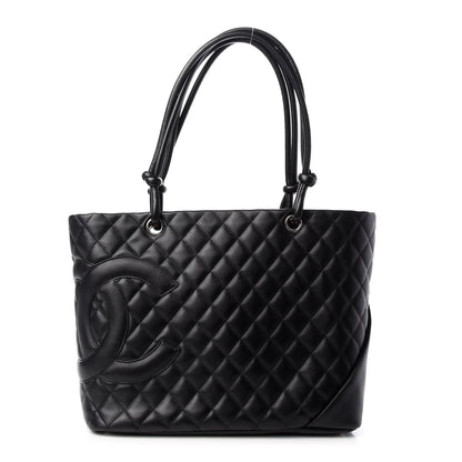 Chanel Calfskin Quilted Large Cambon Tote Black 1 of 9