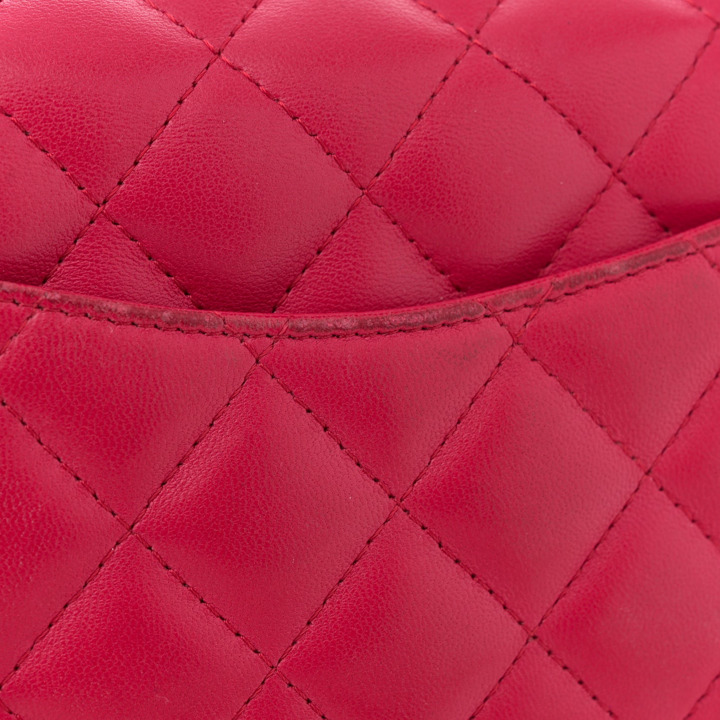 Lambskin Quilted Mini Square Flap Dark Pink
