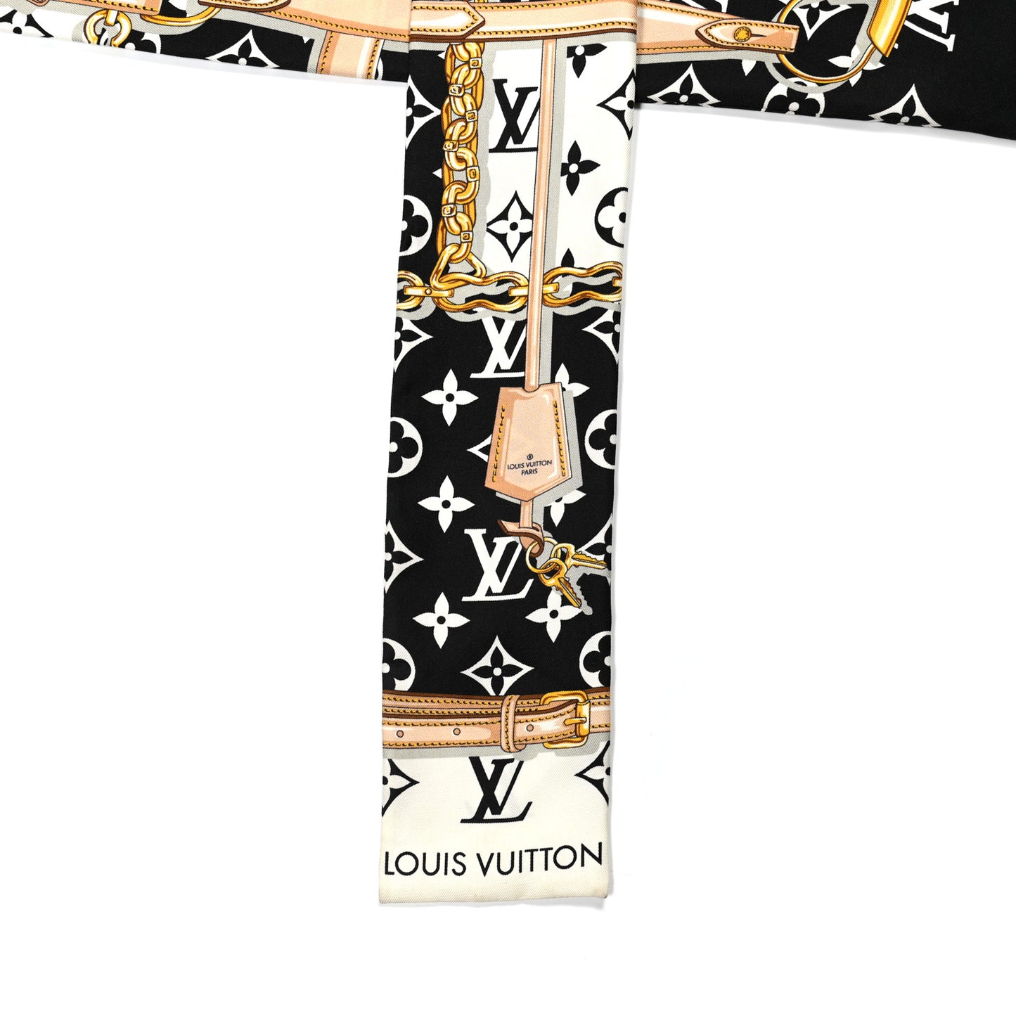 Silk Monogram Confidential Bandeau Black